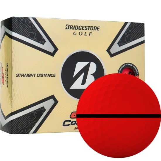 Bridgestone e12 Contact Red AlignXL Golf Balls for Distance and Control
| Bridgestone e12 Contact Red AlignXL Golf Ball