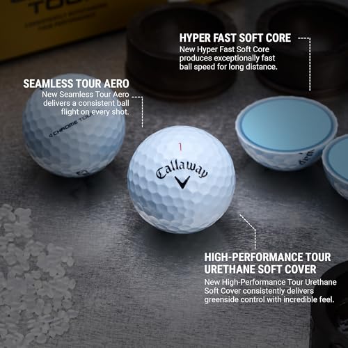 Callaway Golf Chrome Tour Golf Balls for Long Distance Drives and Optimal Fairway Performance
| Callaway Golf Chrome To