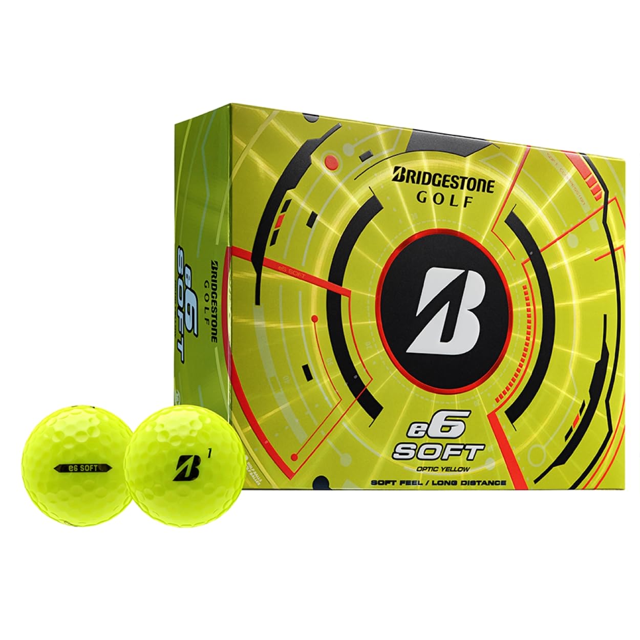 Bridgestone Golf Ball - Distance and Control for Golfers - Driving Range and Golf Courses - Long Distance, Improved Rol