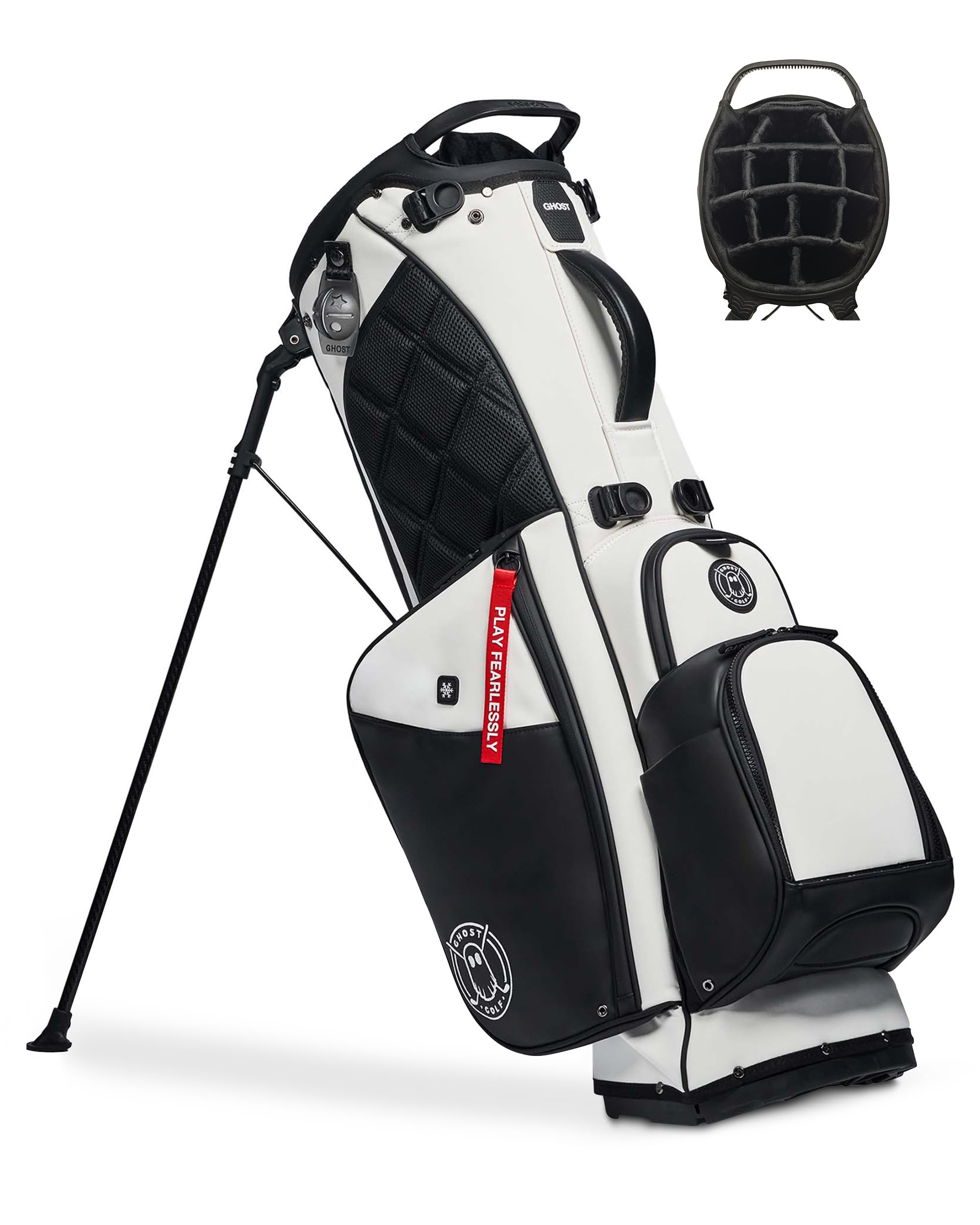 Ghost Golf Stand Bag - Lightweight Golf Bags for Men & Women - 14-Way Dividers with Premium Materials & Magnetic Pocket