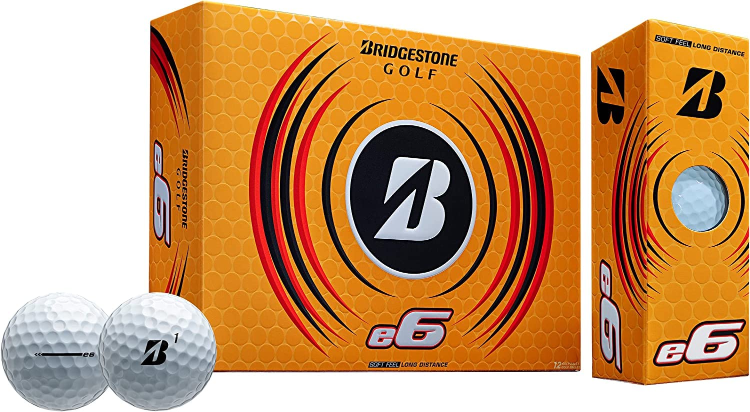 Bridgstone E6 Long Distance Golf Balls for Beginners at the Driving Range and Golf Courses (Max Distance, Easy Trajector